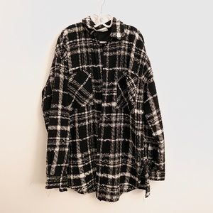 Faith Connexion Black and White Tweed Overshirt